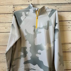 G/FORE Men’s Gradient Camo Quarter Zip Slim Golf Pullover - Medium